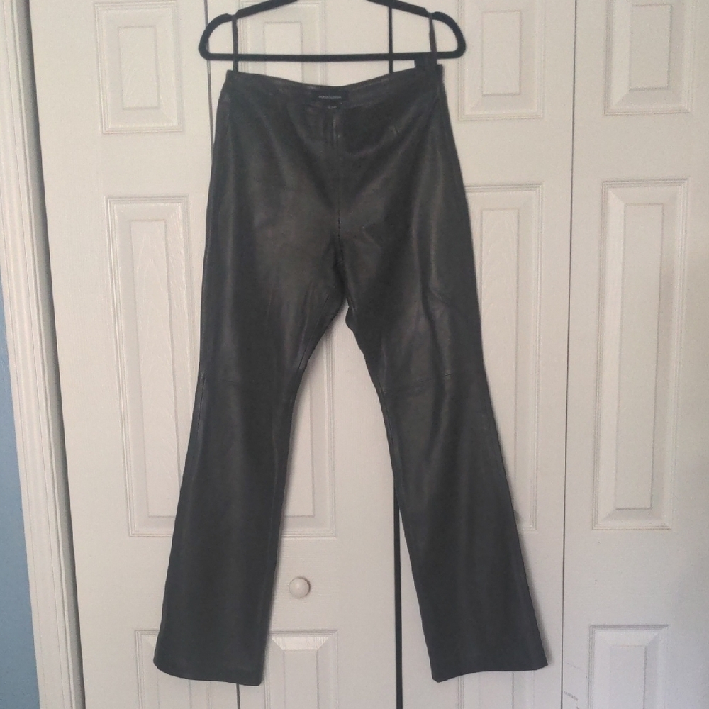 Women's Black Leather Jeans